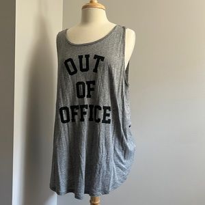 NWOT Torrid Out Of Office Heather Grey Slub Jersey Crew Tank Size 2